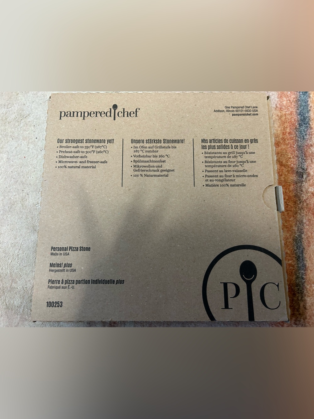 Pampered Chef Personal Pizza Stone New in Box